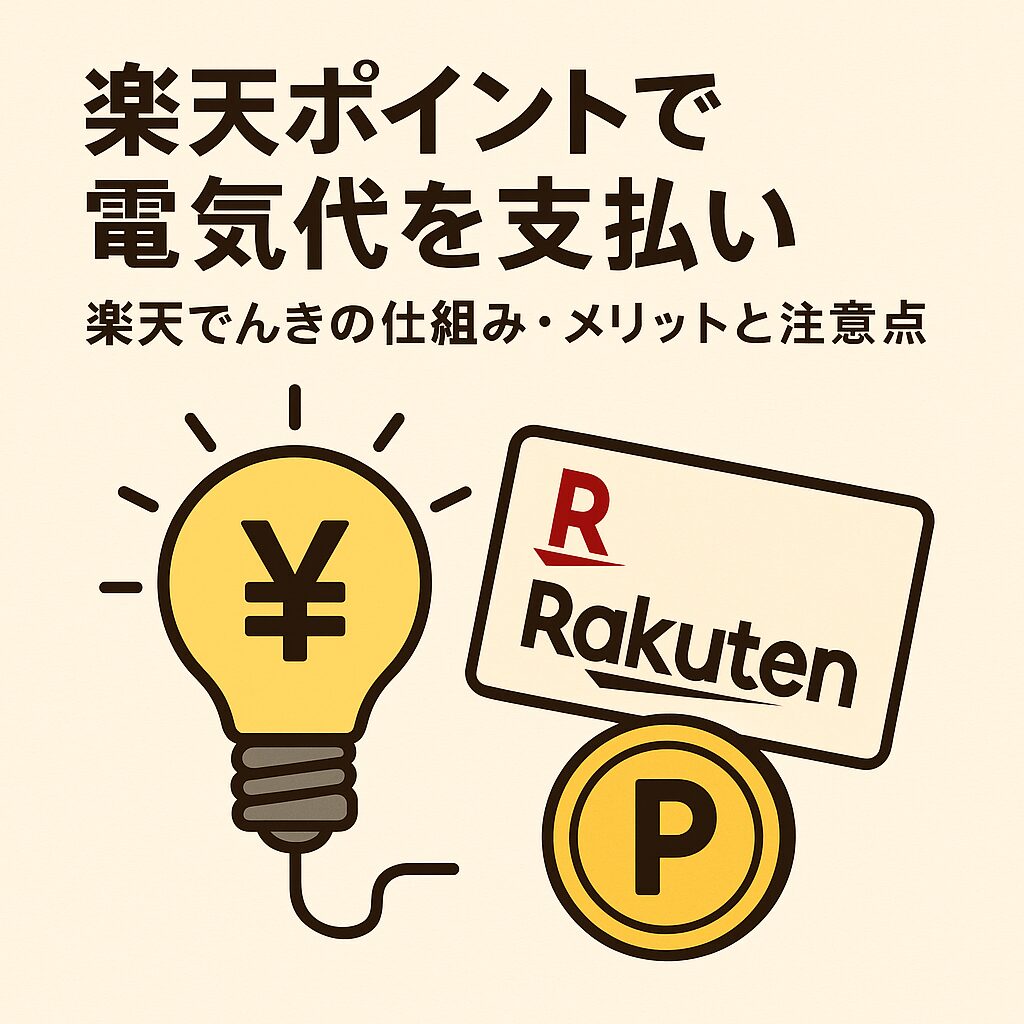 楽天ポイントで電気代を支払う方法と注意点