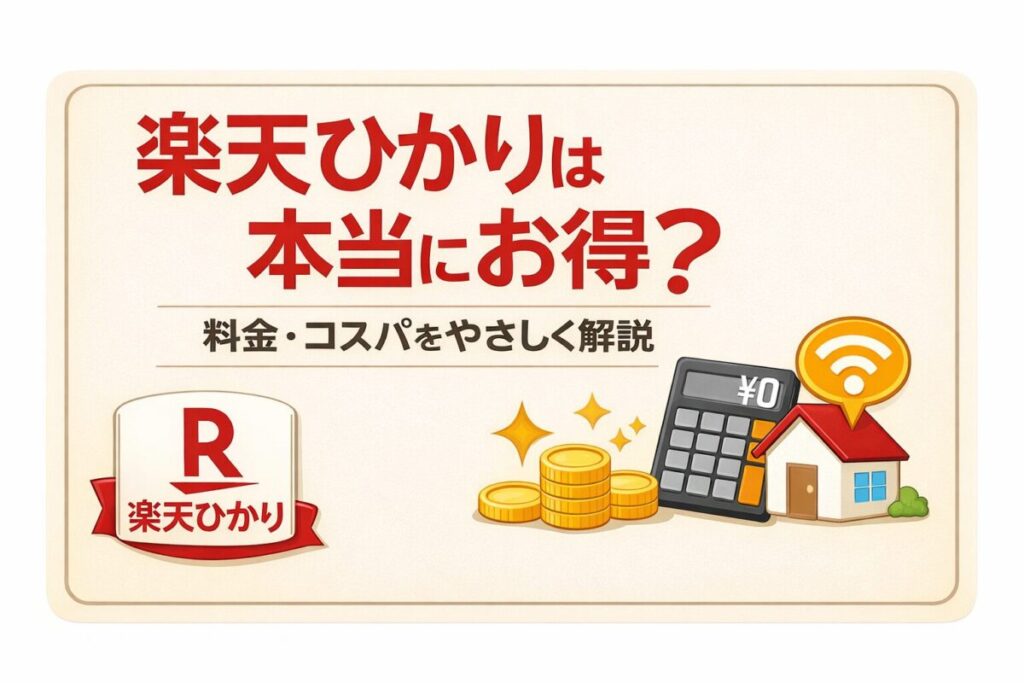 楽天ひかりは本当にお得？料金やコスパをやさしく解説するアイキャッチ画像