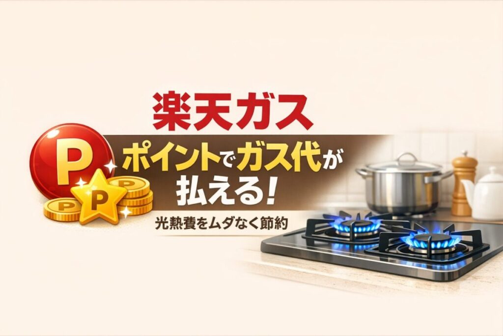 楽天ガスは楽天ポイントでガス代が支払える光熱費節約サービス